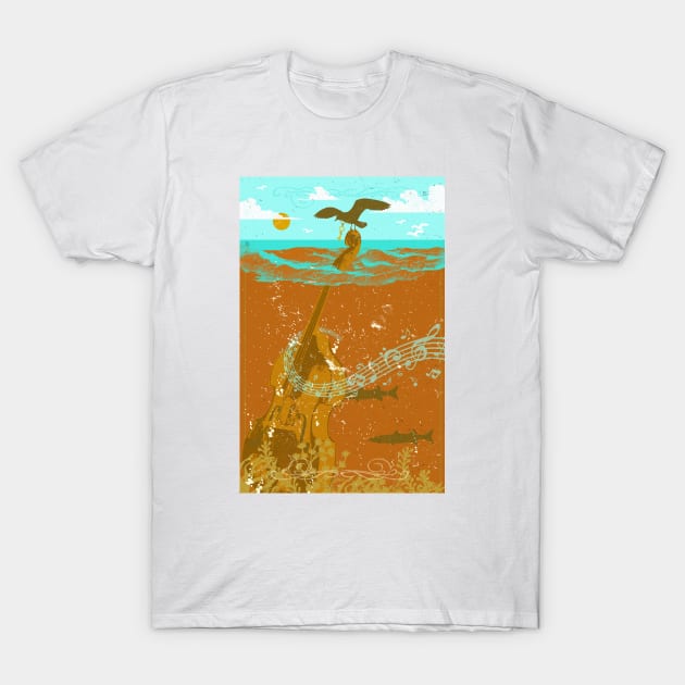 SINKING CELLO T-Shirt by Showdeer